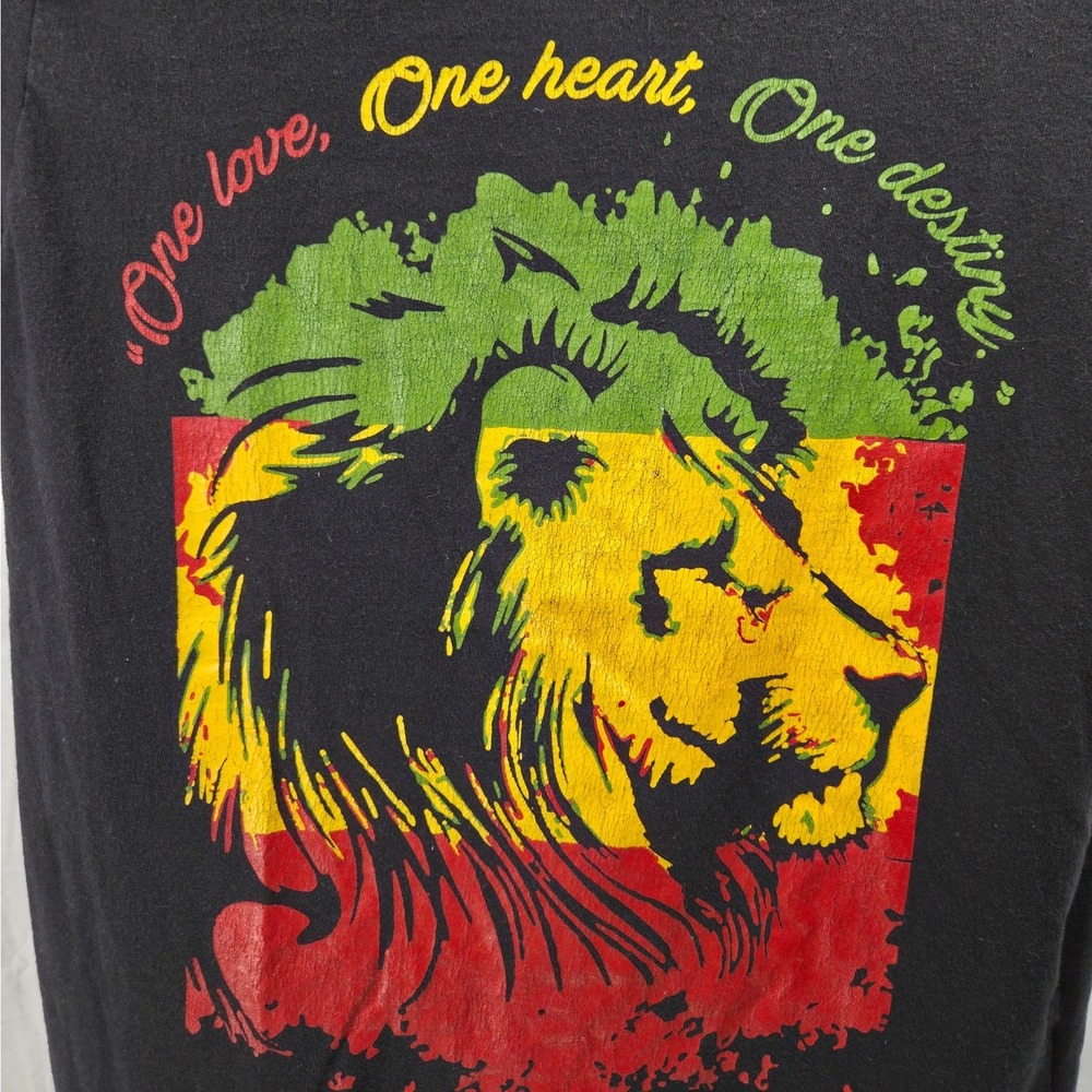 Defend Brooklyn x The Marley Family Bob‎ Marley Rasta Lion T-Shirt Black Small
